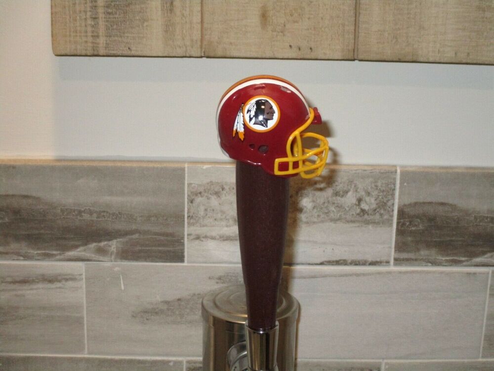 NFL Washington Football Beer Tap Handle Football Kegerator Brown Wood